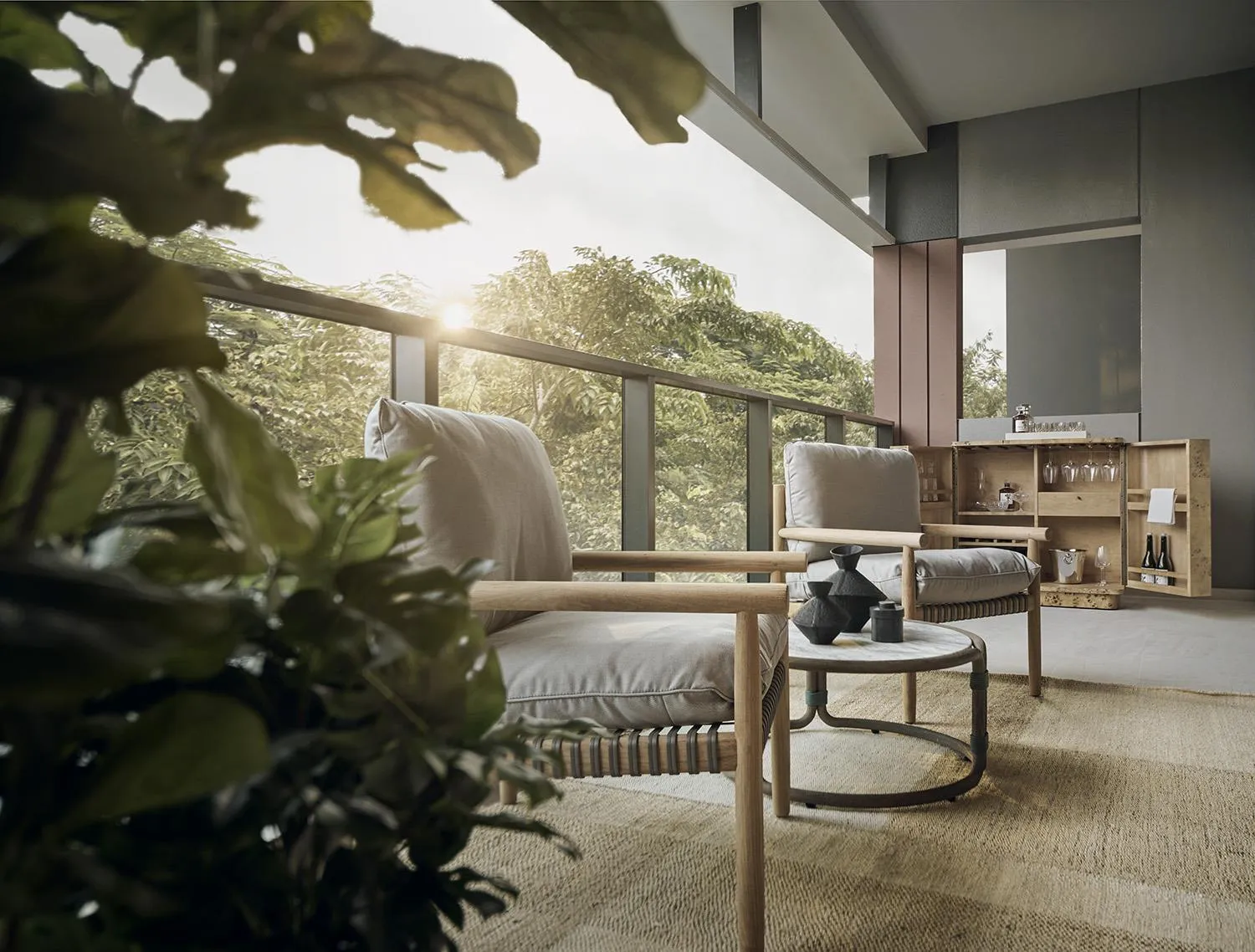 Example balcony of a 2,368 sq ft five-bedroom home, for illustration only