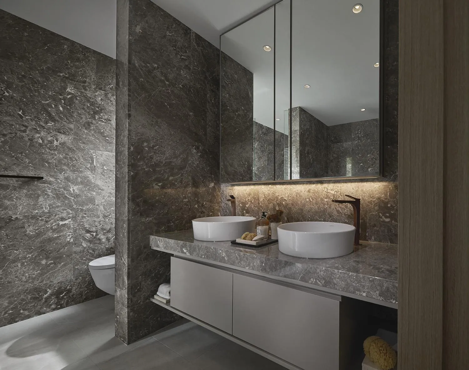 Example master bath of a 2,368 sq ft five-bedroom home, for illustration only