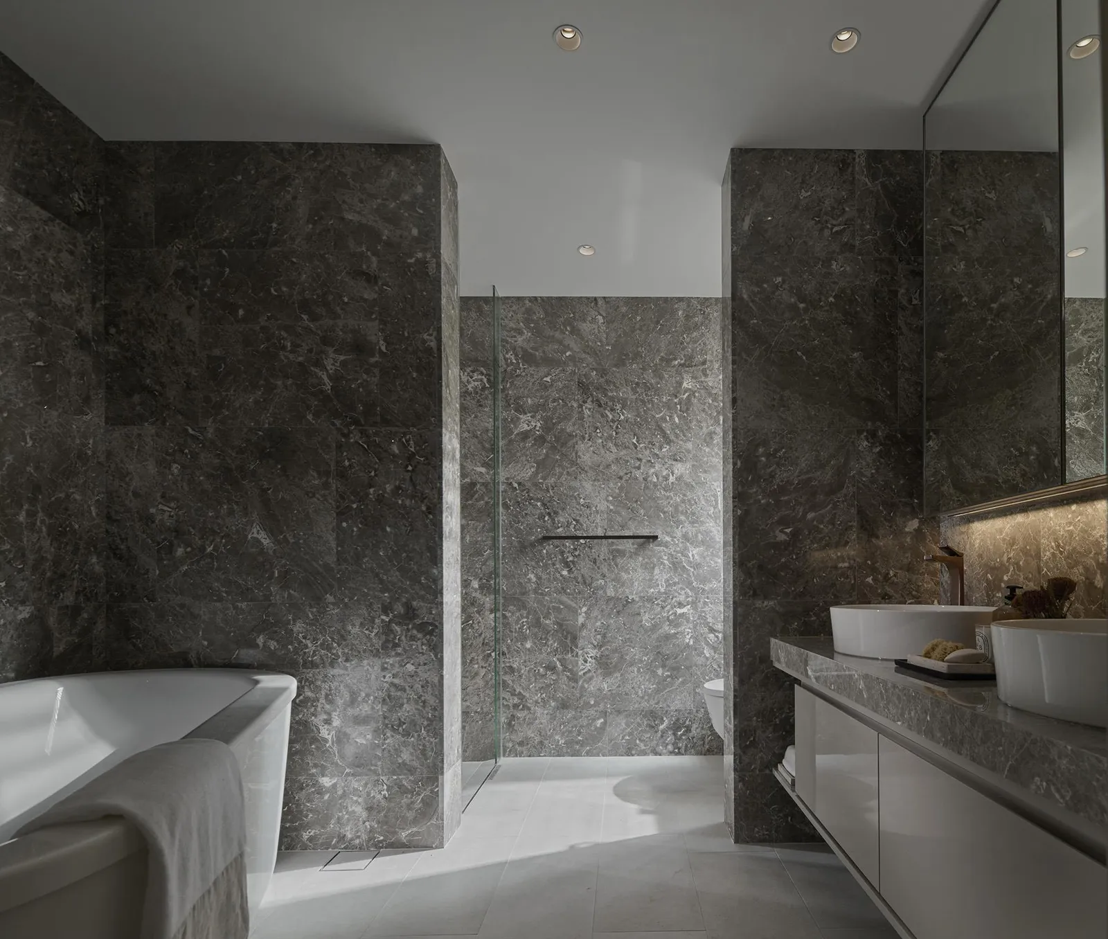 Example master bath of a 2,368 sq ft five-bedroom home, for illustration only